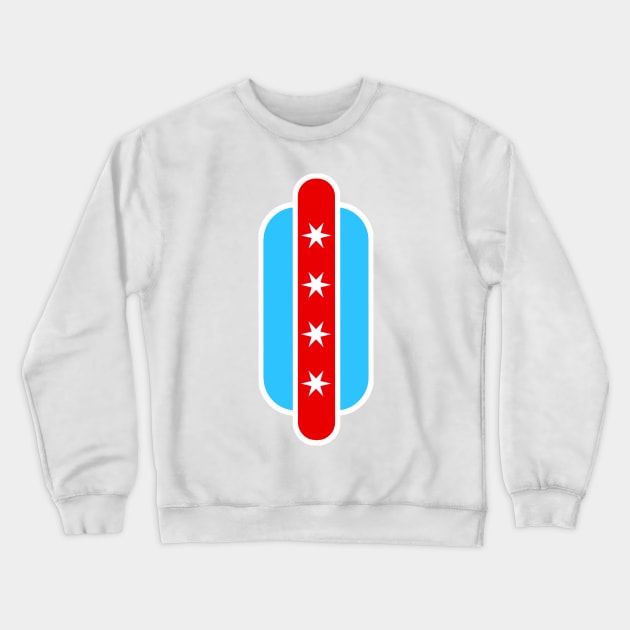 Chicago Hot Dog Flag Crewneck Sweatshirt by zsonn